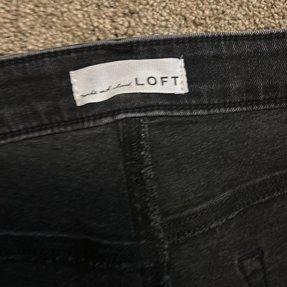 Loft size 18 Curvy high waist skinny gray black/worn look black jeans - Picture 4 of 5